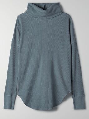 Aritzia The Group by Babaton Thermal Cowlneck Evening Dove Steely Blue Small